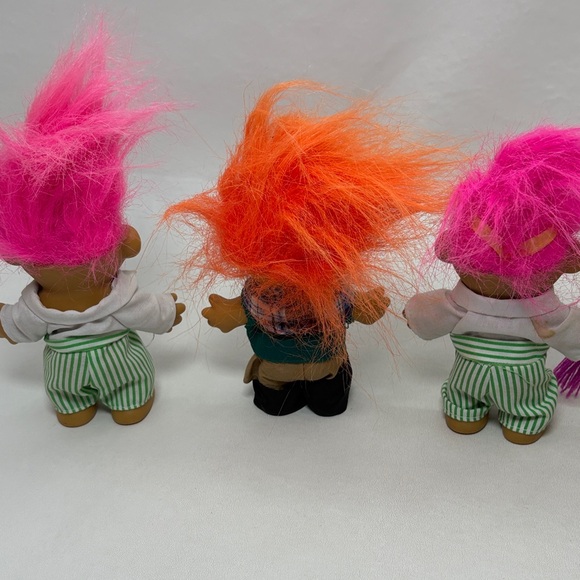 Lot of 9 Mixed Russ Troll Dolls with Vibrant Hair - Picture 9 of 14